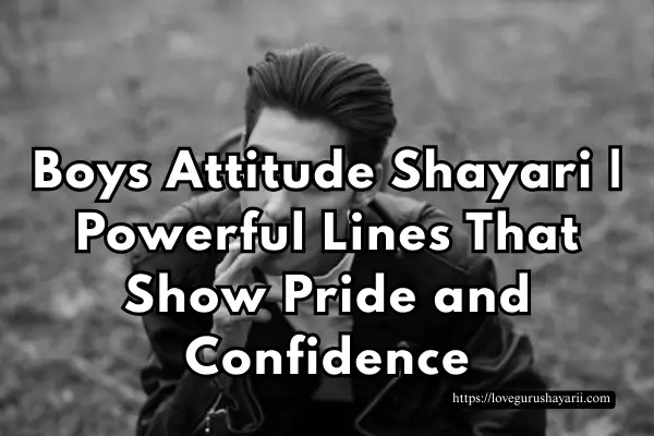 Boys Attitude Shayari