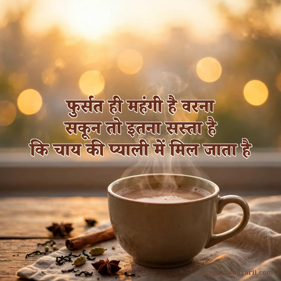 Chai ki pyali funny good morning shayari