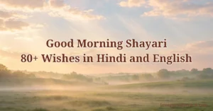 Good morning shayari in Hindi and English, 80 plus wishes